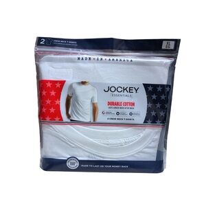 Jockey Essentials Pro Series Made In USA Crew Neck T-Shirts 2-Pack Cotton